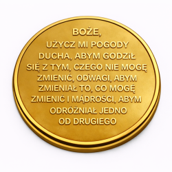 Medalion trzeźwościowy 1 miesiąc Miedź